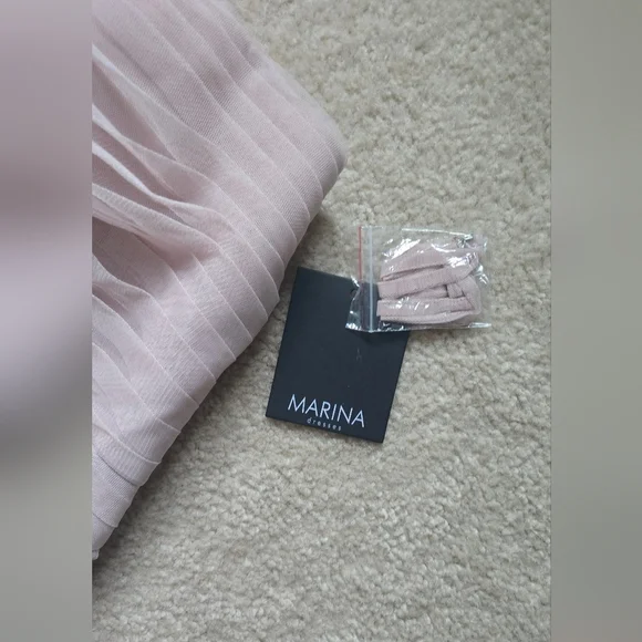 NWT Marina Tulle Cocktail Formal Dress Size 12 - Picture 2 of 16